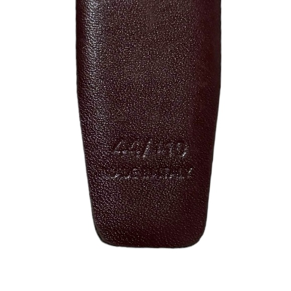 Geoffrey Beene leather belt Reversible Smooth 44 Italy Brown Gold Silver - Picture 3 of 11